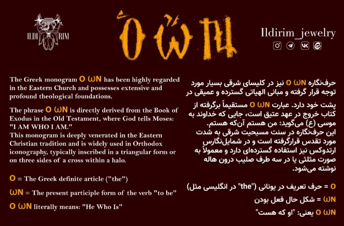 Picture of Ring with ICXC and Orthodox Christogram, Ο ωΝ Engravings