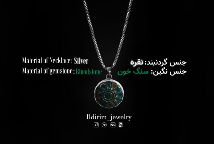 Picture of Lotus Bloodstone Necklace