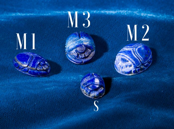 Picture of Engraved lapis lazuli scarab (Kheper) gemstone