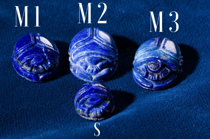 Picture of Engraved lapis lazuli scarab (Kheper) gemstone
