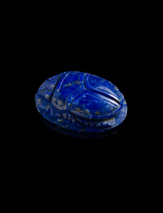Picture of Engraved lapis lazuli scarab (Kheper) gemstone